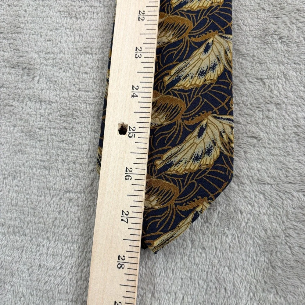 Vintage Giorgio Armani Cravatte Butterflies AOP Silk Tie Made in Italy Designer